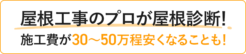 屋根工事のプロが屋根診断!施工費が30~50万程安くなることも!